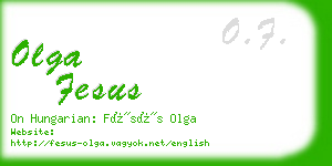 olga fesus business card